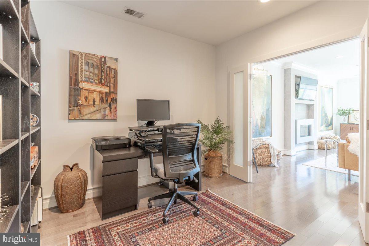 1121 G Street Northeast, Unit 3 Washington, DC 20002 - Photo 13 of 37 Bonus room/home office/den w doors open to living
