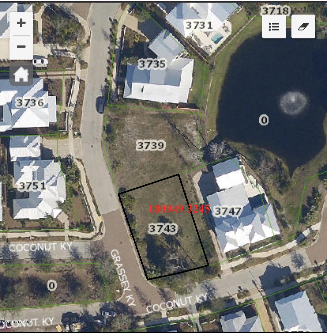 3743 Coconut Key Jacksonville Beach, FL 32250 - Photo 20 of 20 an aerial view of residential house with parking