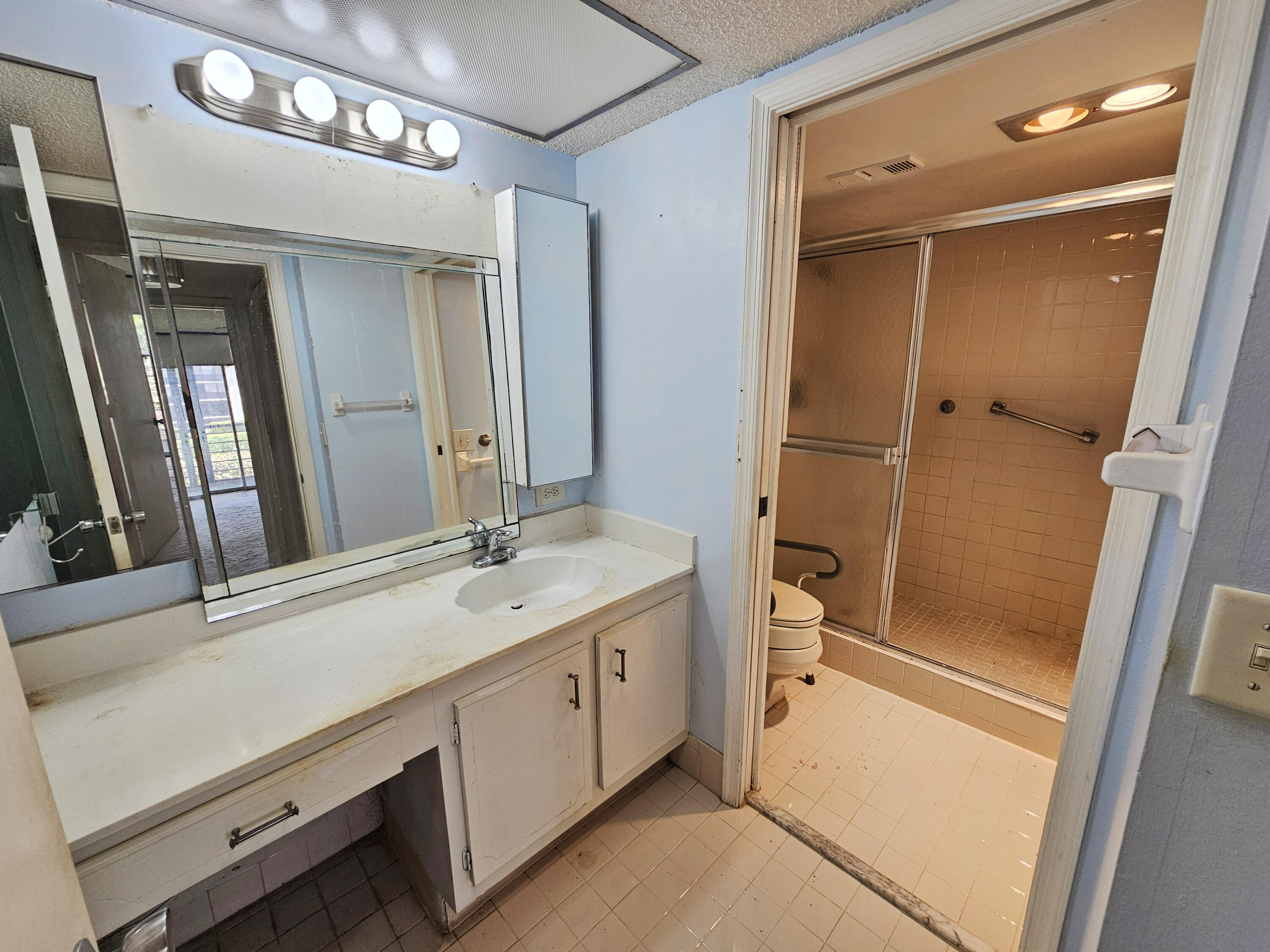 23385 South Barwood Lane, Unit 1203 Boca Raton, FL 33428 - Photo 15 of 22 a bathroom with a sink a toilet and a mirror