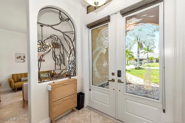 a room with storage and window