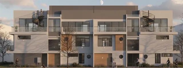 a view of a large building with a lot of windows