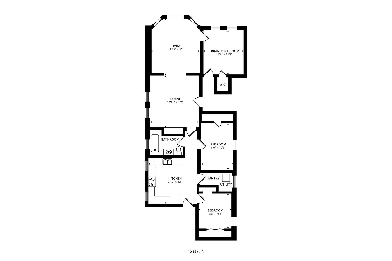 1646 West Byron Street, Unit 3F Chicago, IL 60613 - Photo 4 of 30 a picture of floor plan
