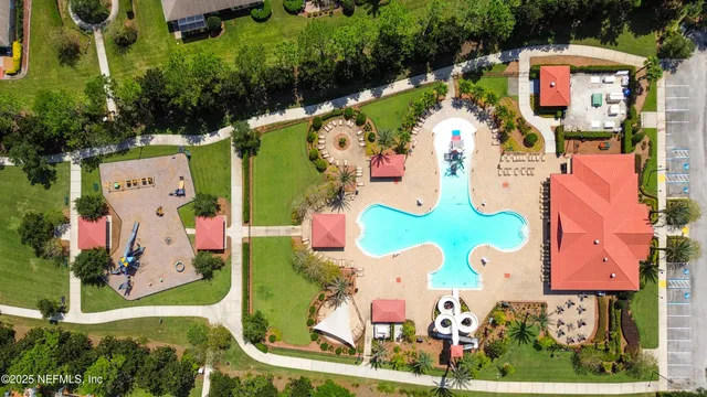 an aerial view of a city