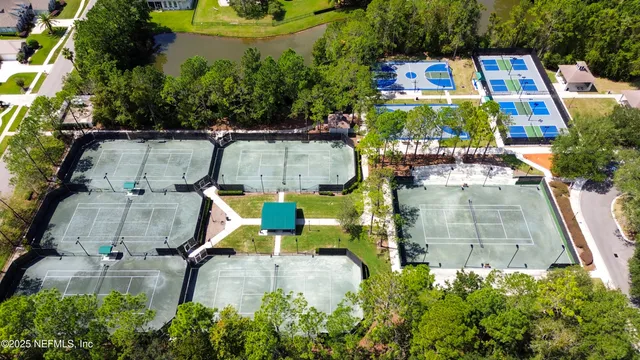 a view of a park with slide