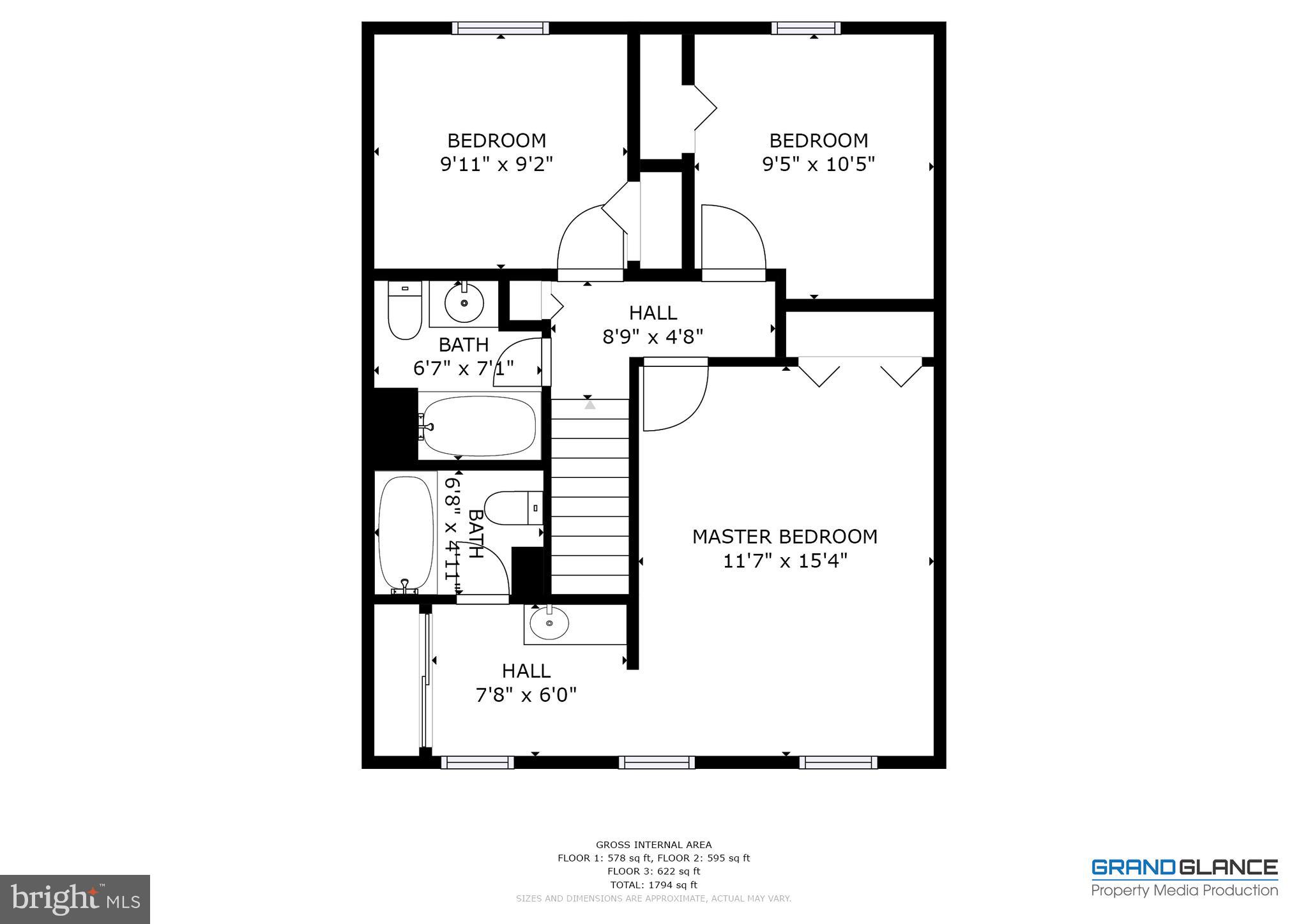 7940 Forest Path Way Springfield, VA 22153 - Photo 48 of 49 Upper Floor layout