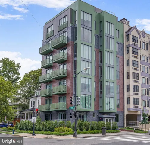 a front view of a building