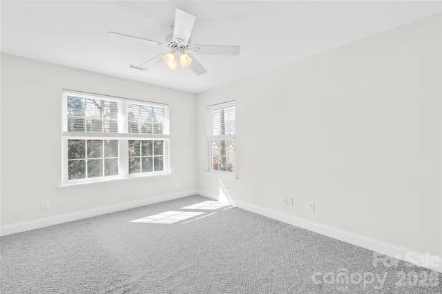 a porch with seating space