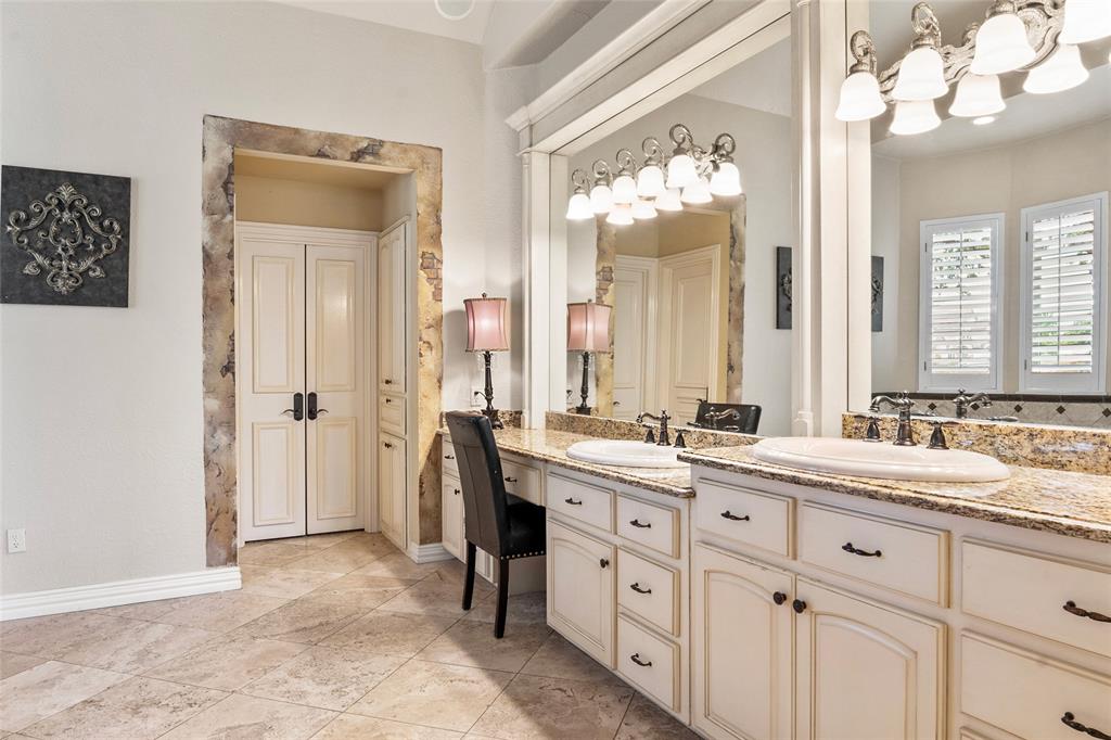 419 East Hickory Ridge Circle Argyle, TX 76226 - Photo 11 of 37 a bathroom with a double vanity sink mirror and