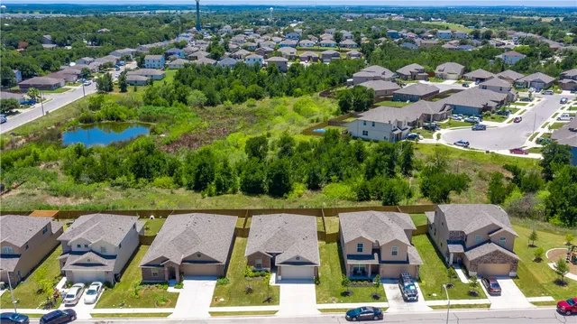 an aerial view of multiple house
