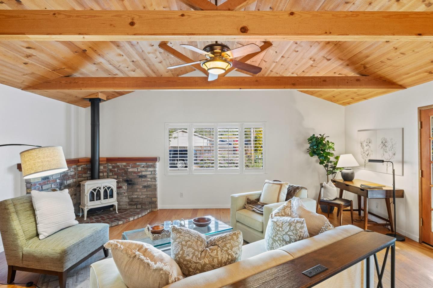 26571 Aspen Place Carmel, CA 93923 - Photo 18 of 46 a living room with furniture and a fireplace