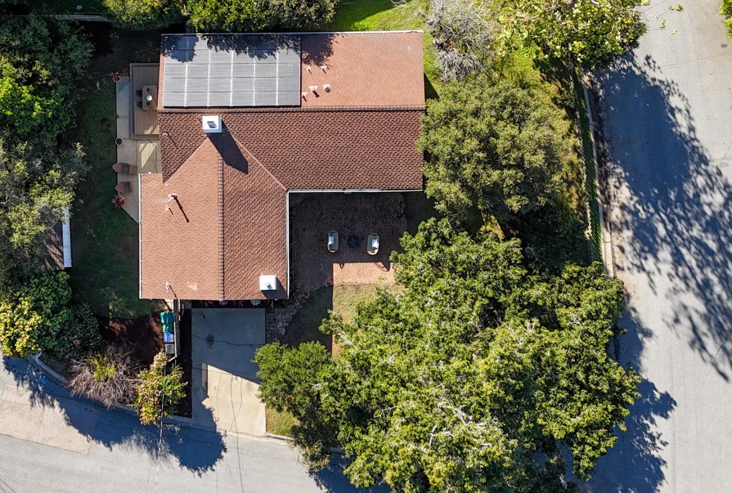 26571 Aspen Place Carmel, CA 93923 - Photo 39 of 46 a aerial view of a house with a yard and fountain