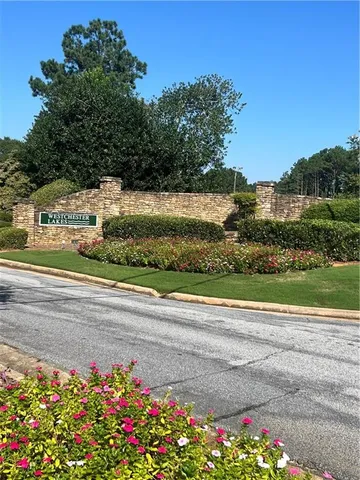 a view of a flowers in front of a building