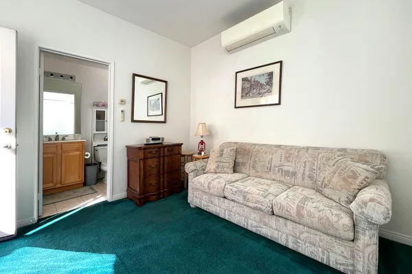 a living room with furniture and a couch