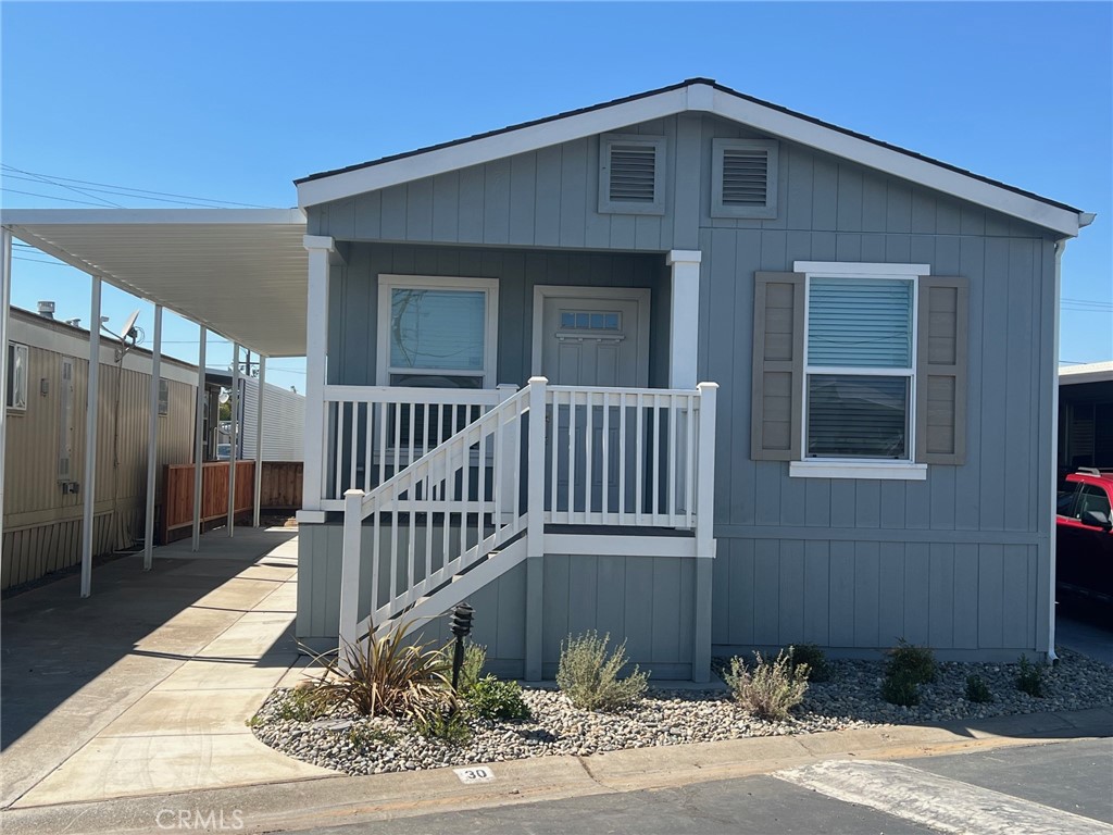a front view of a house