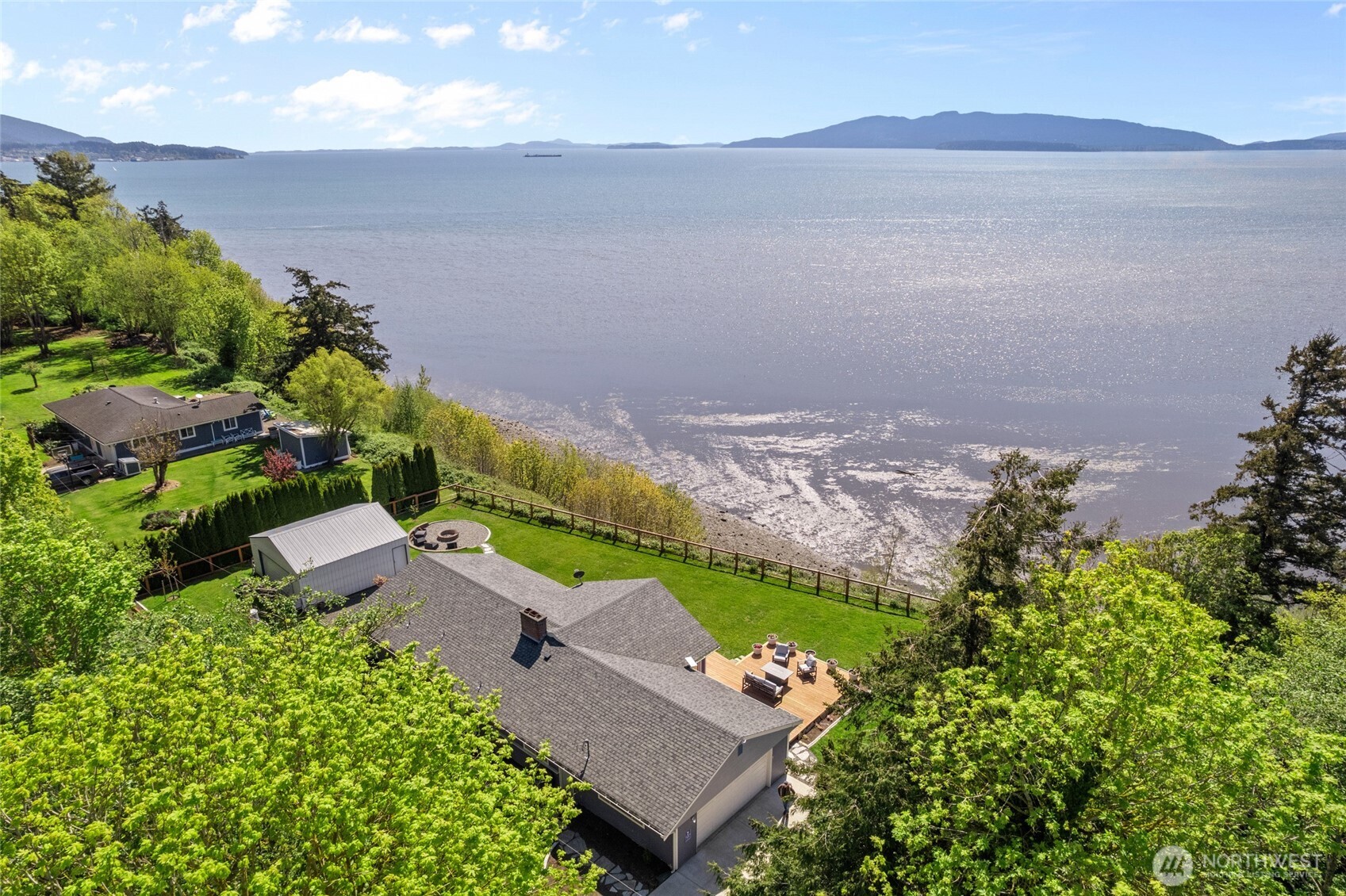3161 Locust Avenue Bellingham, WA 98225 - Photo 34 of 40 an aerial view of a house with a garden