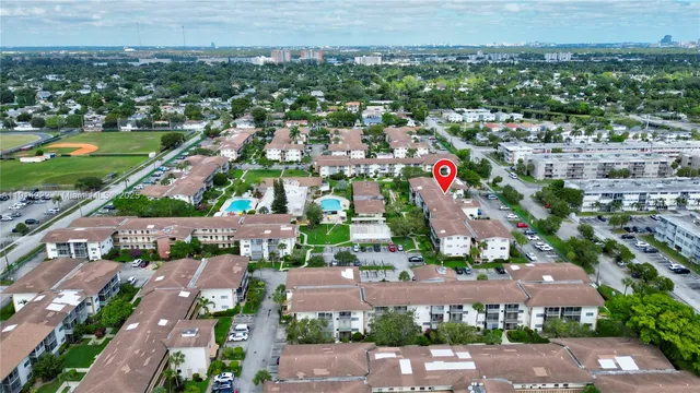 an aerial view of a city