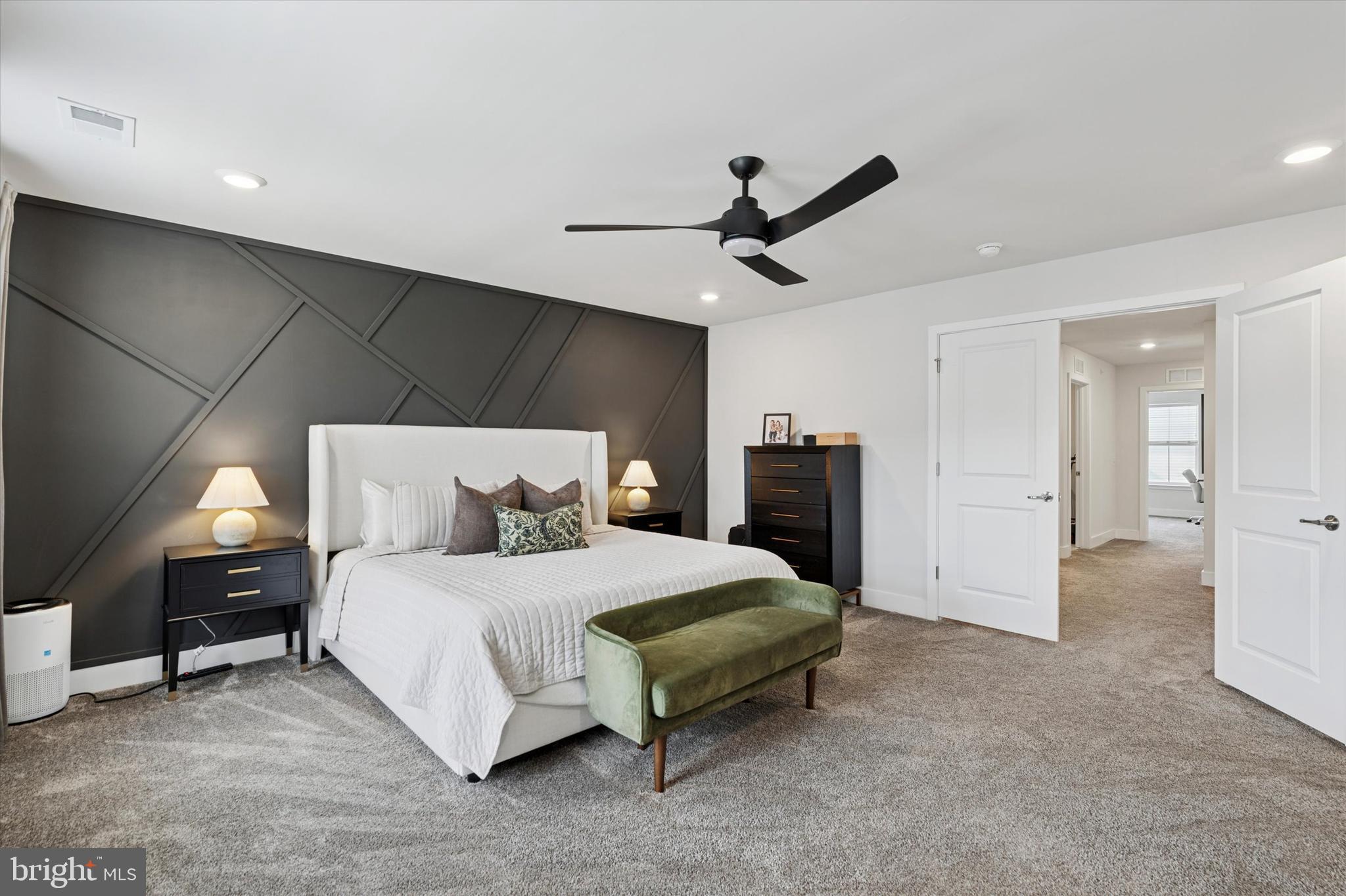 784 Ore Street Phoenixville, PA 19460 - Photo 13 of 30 a bedroom with a bed and a chandelier