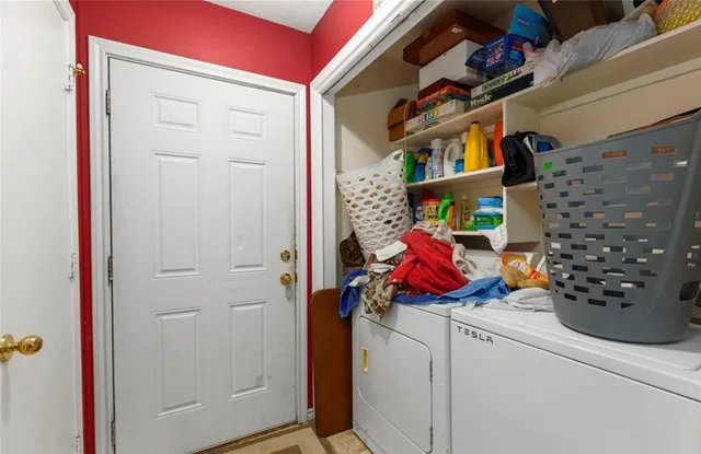 a view of storage and utility room
