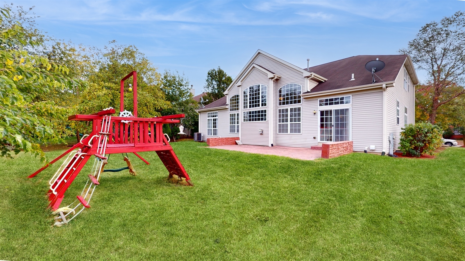 627 Conestoga Road Naperville, IL 60563 - Photo 42 of 46 a view of playground with a garden and entertaining space