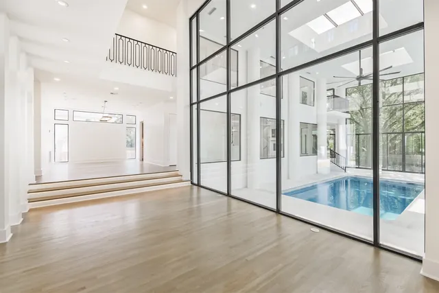 a view of an entryway with a window