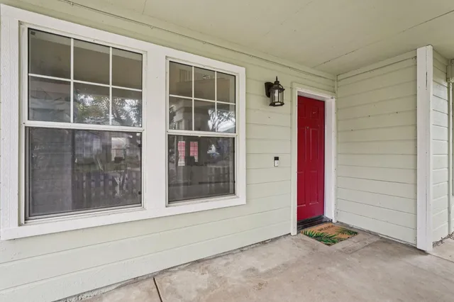 a view of front door of house