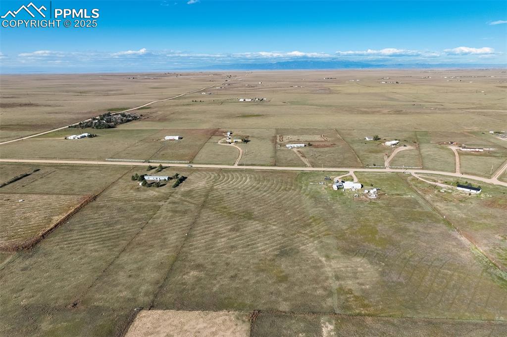 6325 Night Train Lane Yoder, CO 80864 - Photo 3 of 20 Aerial view of property's location with rural landscape