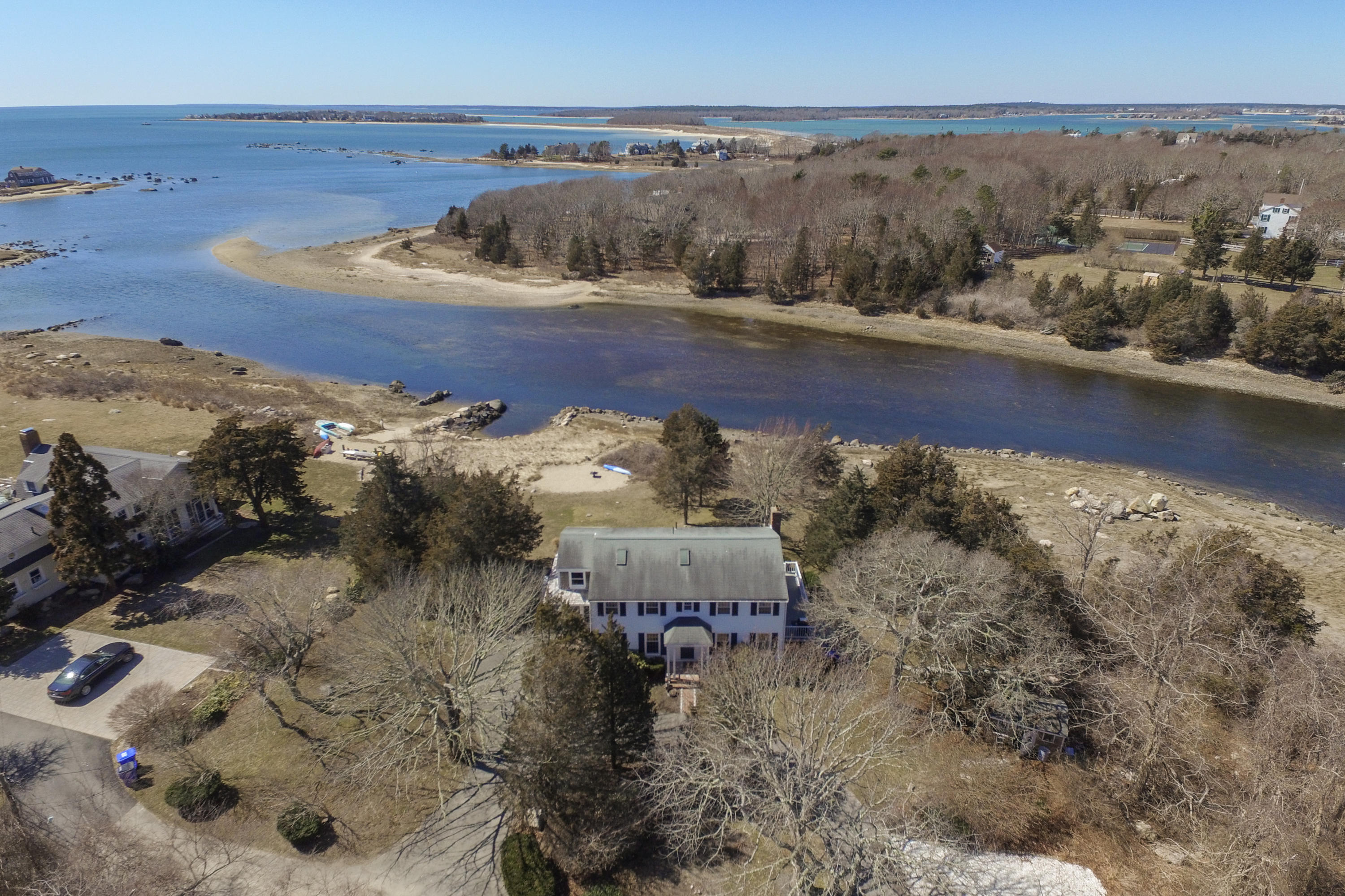 310 Shore Road Bourne, MA 02532 - Photo 29 of 31 an aerial view of a house with a yard