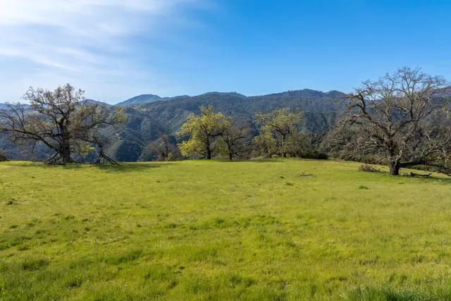 a view of an outdoor space and mountain view