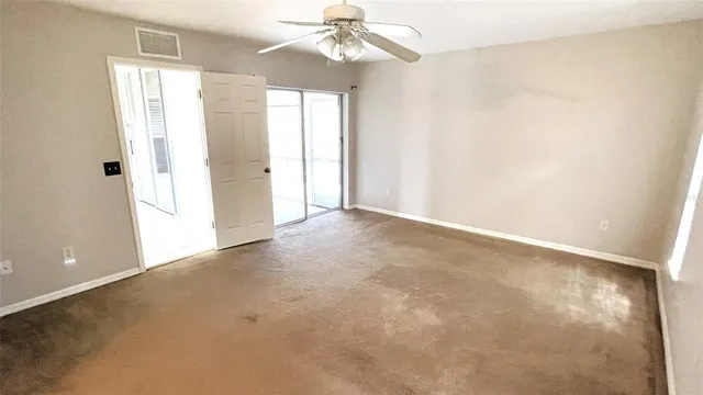 an empty room with a window