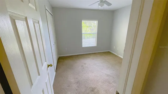 an empty room with a window