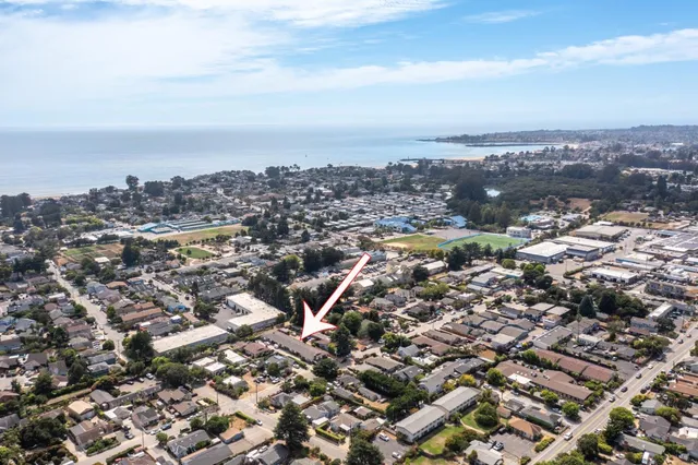 an aerial view of multiple house