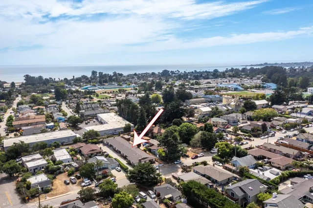 an aerial view of a city with lots of residential buildings