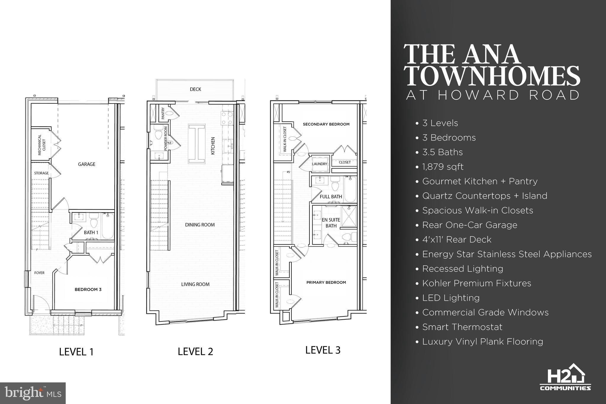 1038 Howard Road Southeast Washington, DC 20020 - Photo 27 of 27 The Townhomes Floor Plan & Features