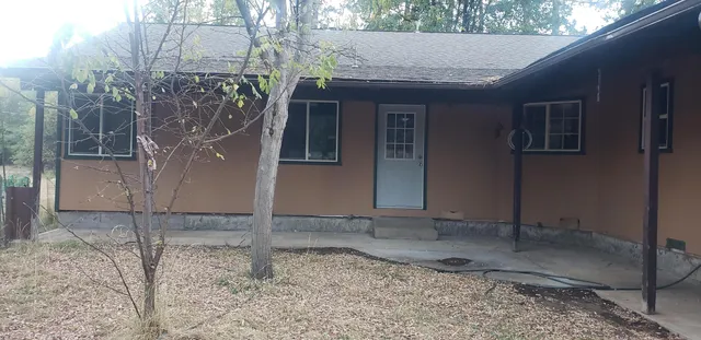 a backyard of a house