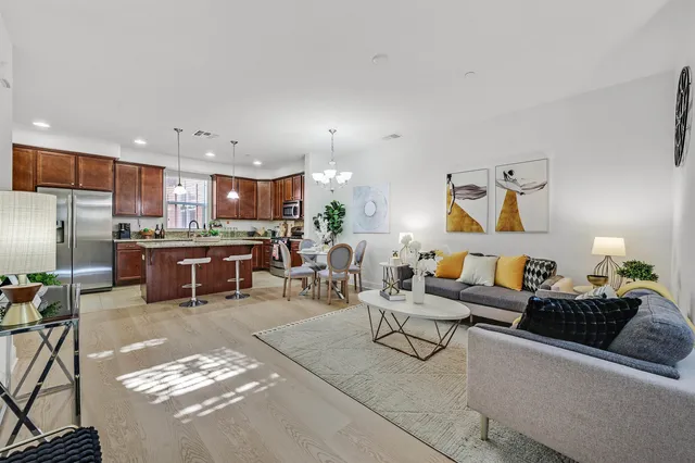 a kitchen with kitchen island granite countertop lots of counter top space