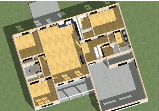 a view of houses with a outdoor space