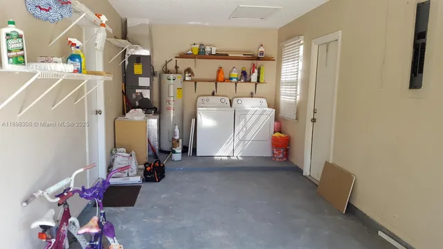 a view of an ocean beach and mountain