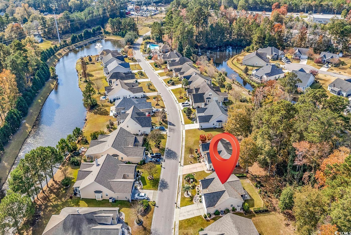 153 Myrtle Grande Drive Conway, SC 29526 - Photo 33 of 40 Aerial view of property's location with a nearby body of water and nearby suburban area