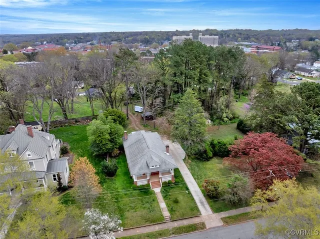 an aerial view of multiple house