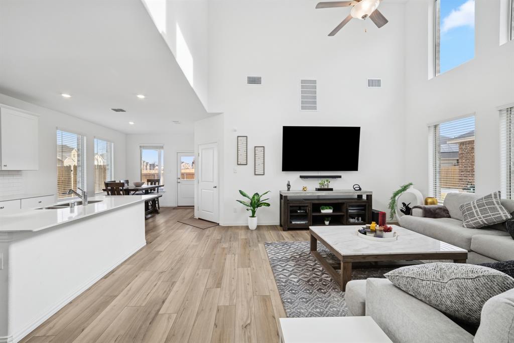 10040 Thornapple Road Fort Worth, TX 76179 - Photo 23 of 24 a living room with furniture and a flat screen tv