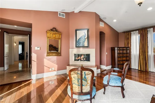 a view of a livingroom with furniture and window
