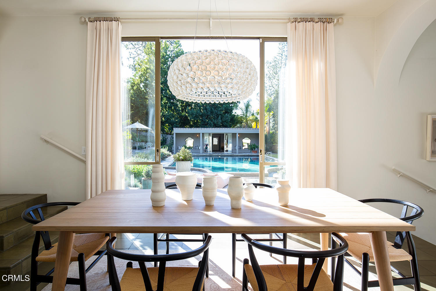 490 La Loma Road Pasadena, CA 91105 - Photo 16 of 59 a view of a dining room with furniture window and outside view