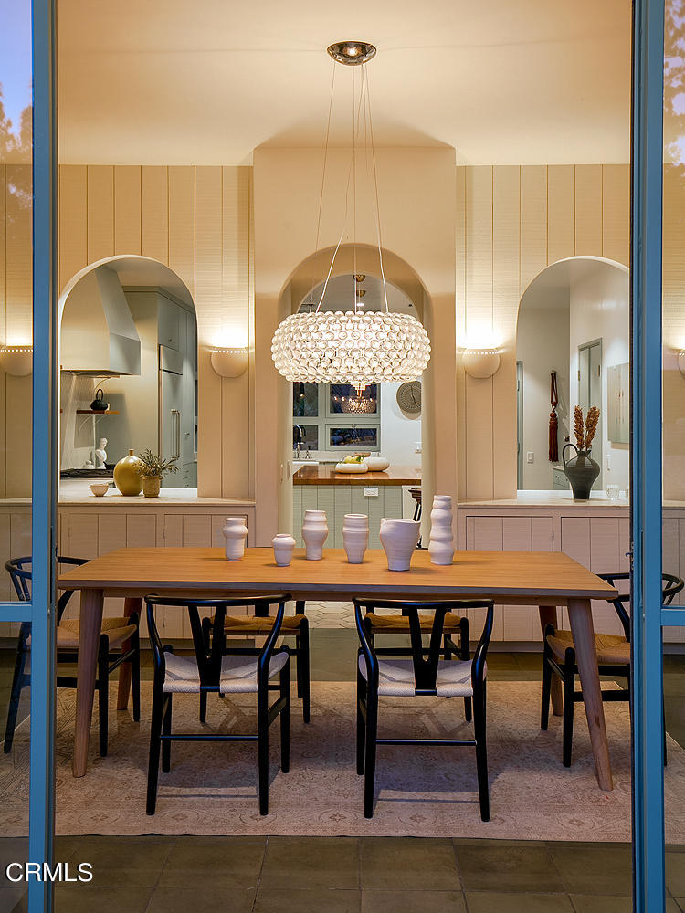 490 La Loma Road Pasadena, CA 91105 - Photo 58 of 59 a view of a a dining room with furniture window and wooden floor