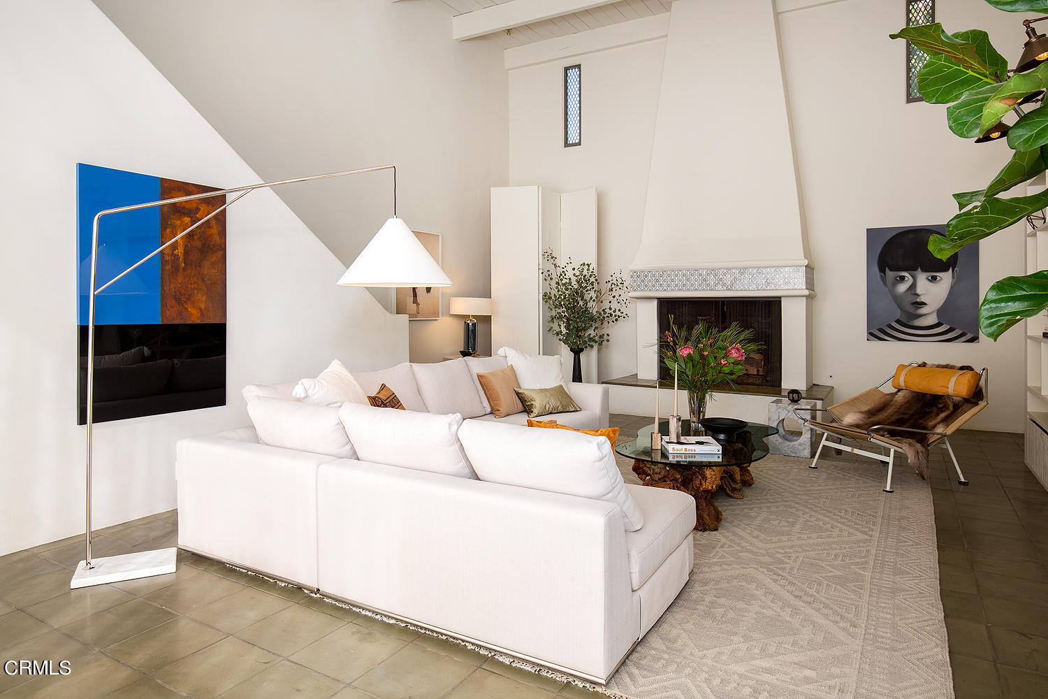 490 La Loma Road Pasadena, CA 91105 - Photo 10 of 59 a living room with furniture and a fireplace