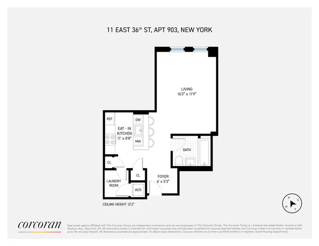 $730,000 | 11 East 36th Street, Unit 903 | Midtown South
