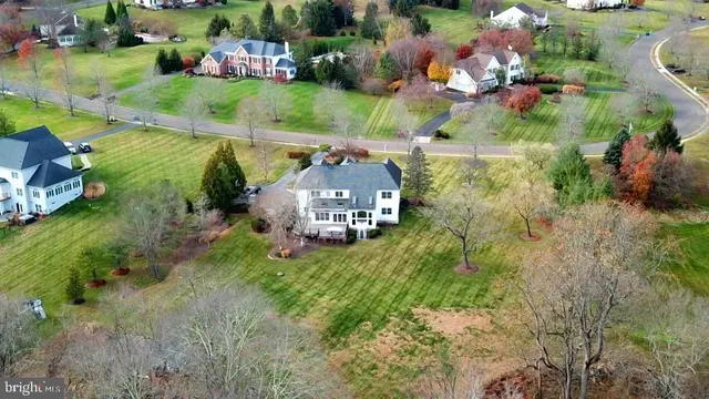 a view of a golf course with a garden