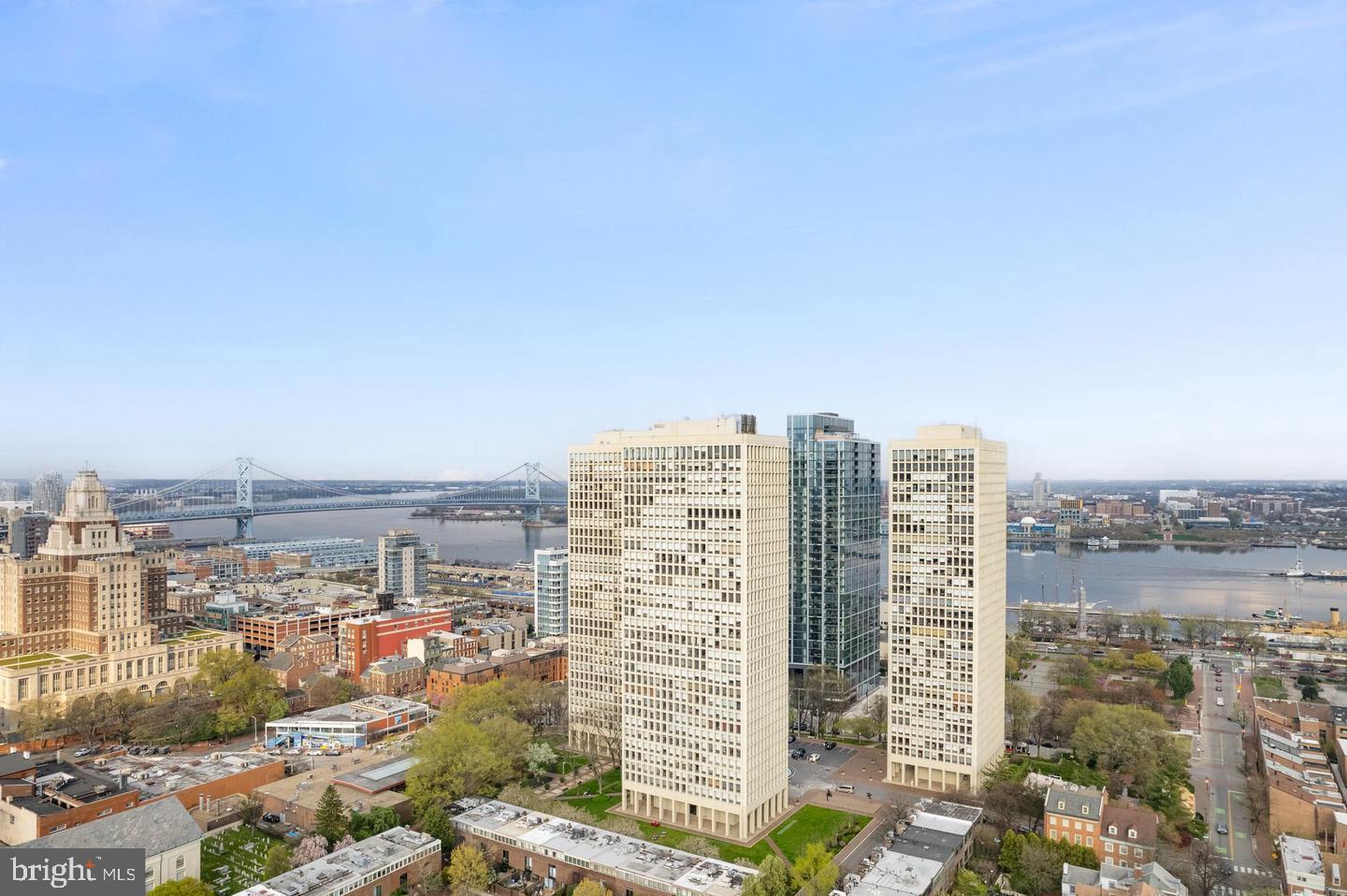 210 Locust Street, Unit 21E Philadelphia, PA 19106 - Photo 46 of 51 a view of a city with tall buildings