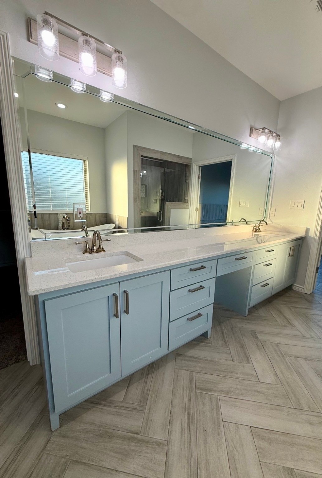 2295 Diamond D Lane Beaumont, TX 77713 - Photo 15 of 28 a bathroom with a sink double vanity and a mirror