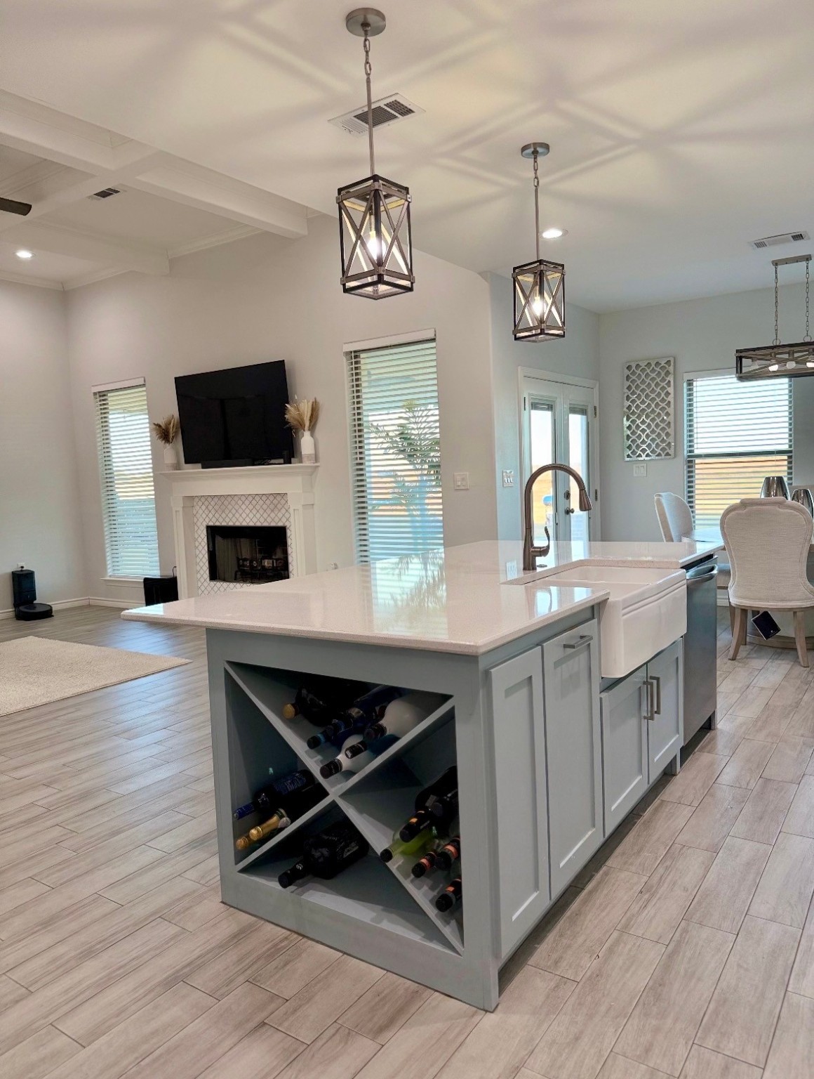 2295 Diamond D Lane Beaumont, TX 77713 - Photo 8 of 28 a kitchen with stainless steel appliances a stove a microwave and a table