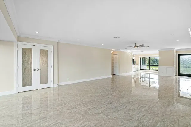 a view of a livingroom with a flat screen tv